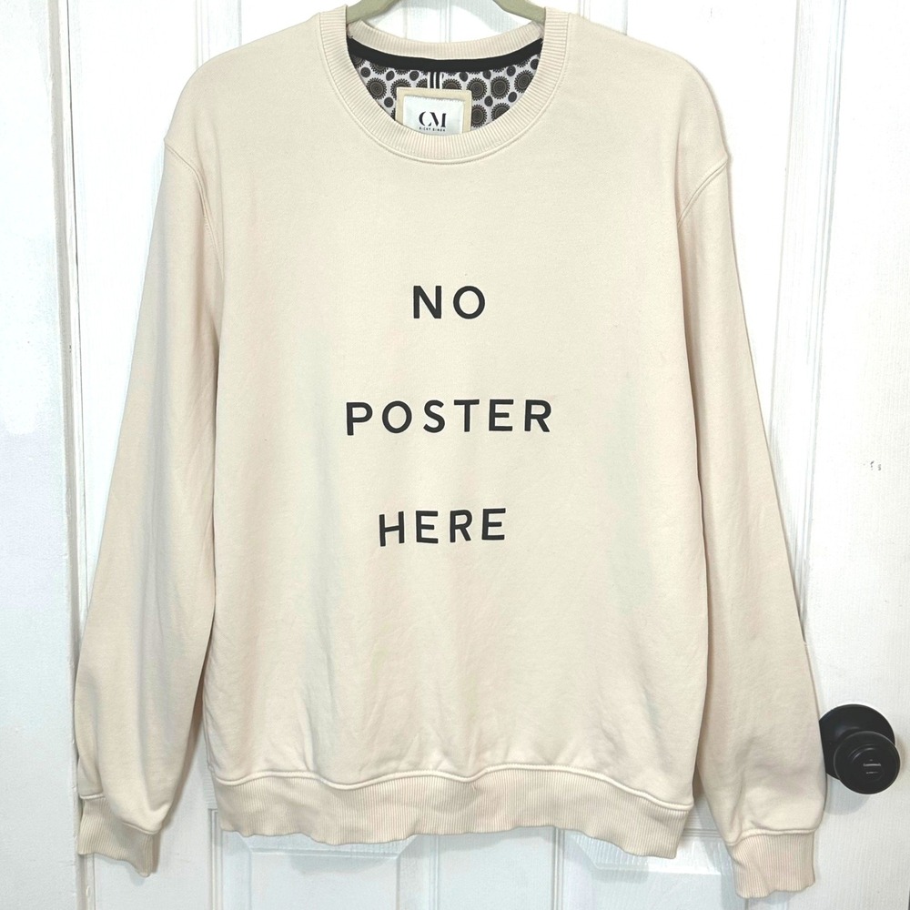 Cactus Man Ricky Singh Graphic Sweatshirt Cream Mens Medium